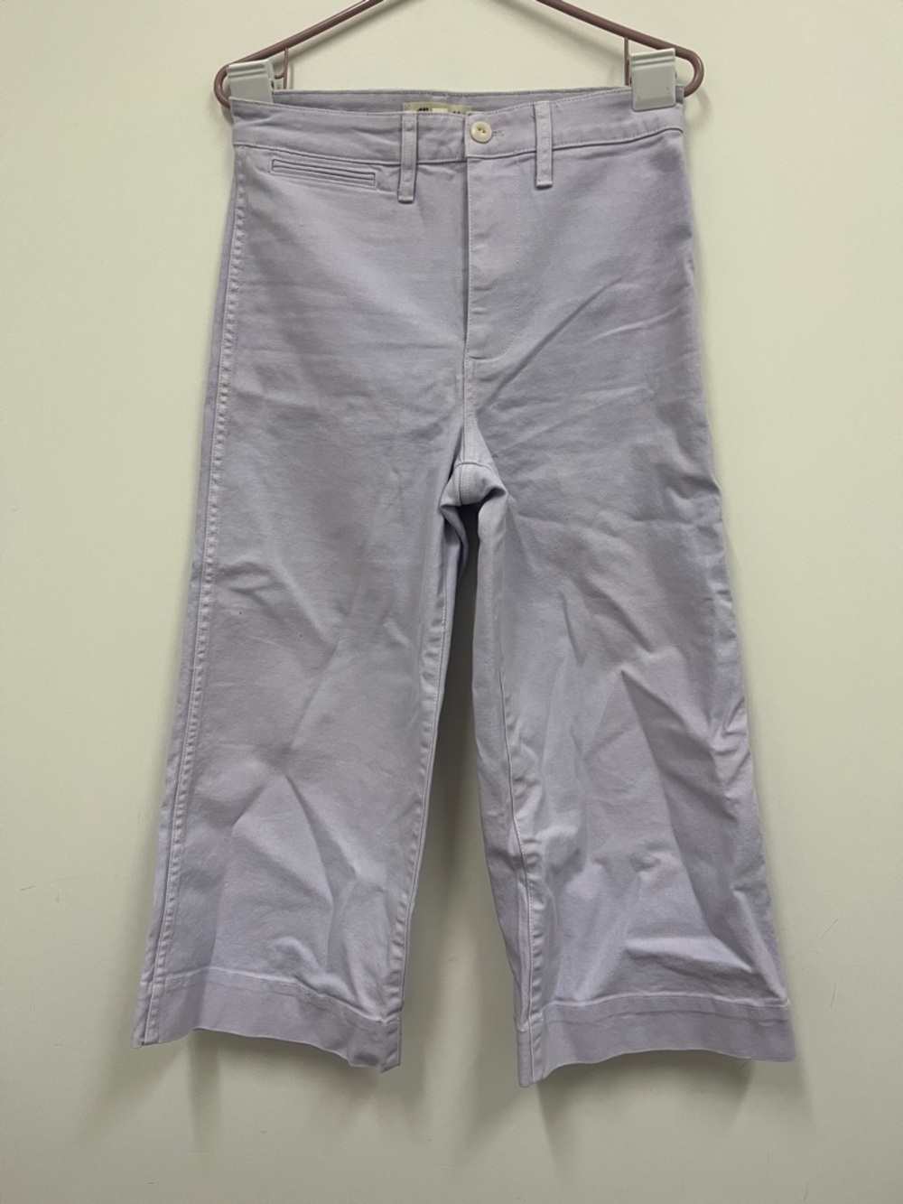 Madewell  Wide leg cropped  Light Lavender High-Rise Pants size 28P